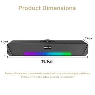 MEEGOO ลำโพงบลูทูธ/มีสาย Wireless Bluetooth Speaker แท่งเสียง HIFI LED สำหรับPC/แล็ปท็อป/มือถือ