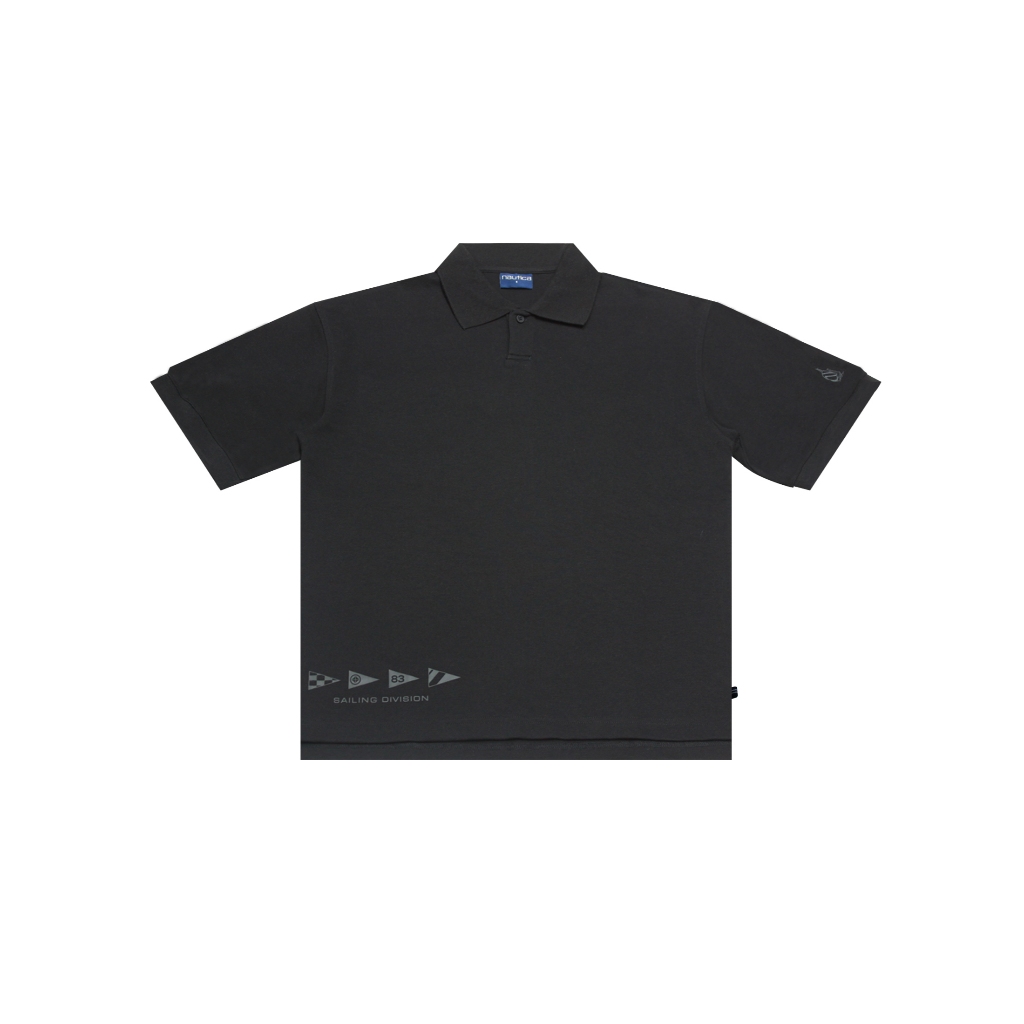 NAUTICA POLO เสื้อโปโล K25010024 OTB สีดำ