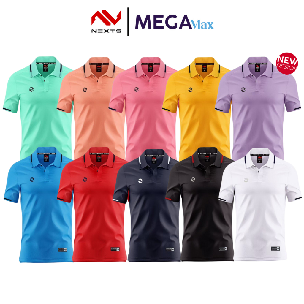เสื้อโปโล สีล้วน NEXTS NXP-005 รุ่น SPORT-TECH นวัตกรรมเนื้อผ้า ACTIVE COOL ไซส์ XS-4XL