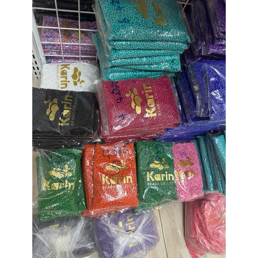 ลูกปัดแก้วทรายKขนาด4มิลถุง450กรัม