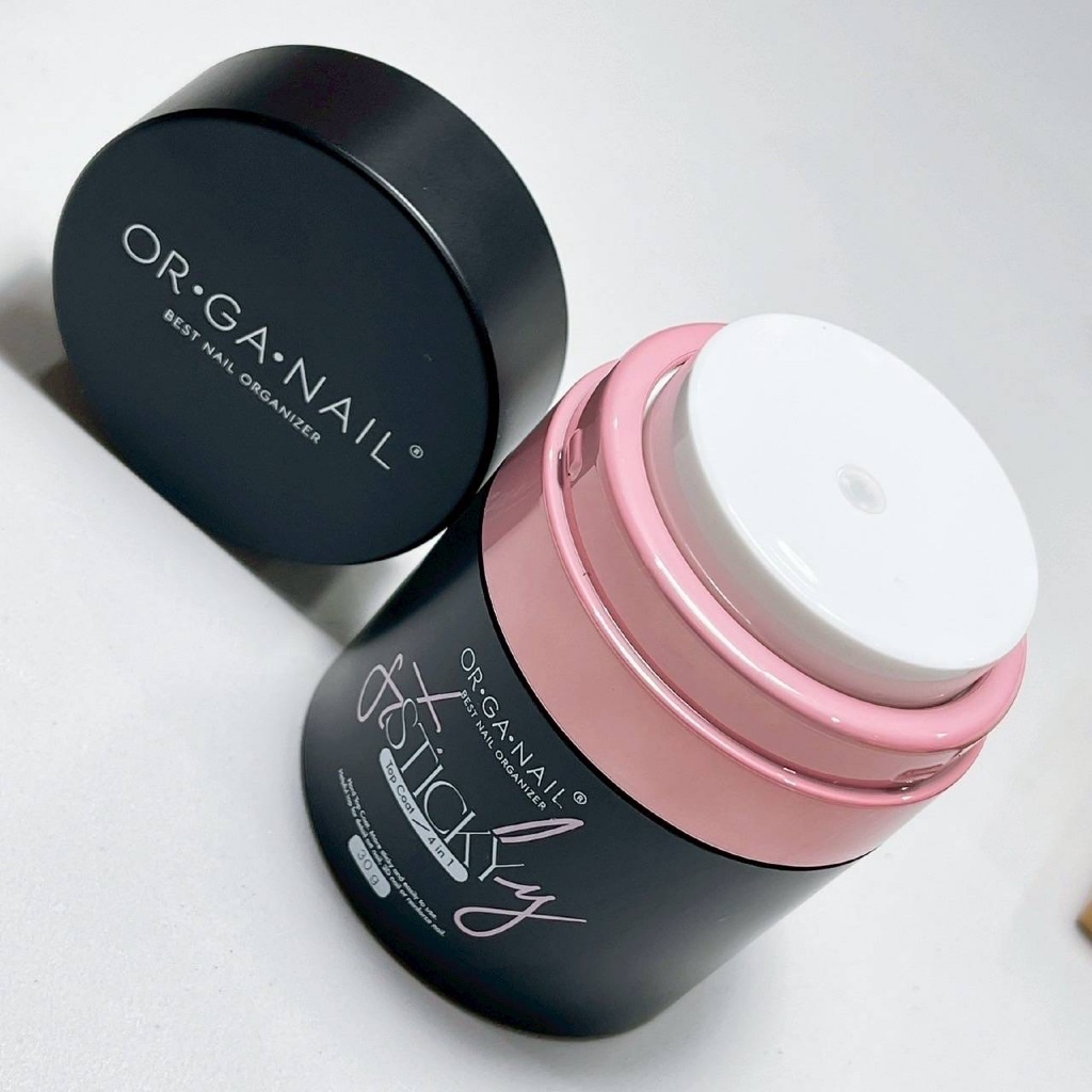 Organail Sticky Top gel(4in1)🆕️pumping 30g. ท้อปเนื้อหนาnon wipe อบแล้วขัดผง พร้อมส่ง