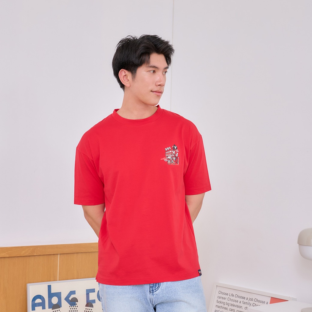 Khaki Bros. - คาคิบรอส - Round neck T-shirt Loose Fit  - เสื้อยืดคอกลม ทรง Loose Fit - KM25K040