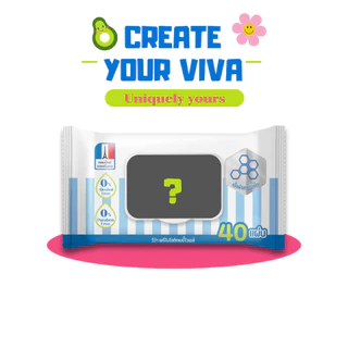 (Customize) Create Your ViVa! วีว่า Prebiotic Baby Wipes 40 แผ่น ยกลัง 1X36