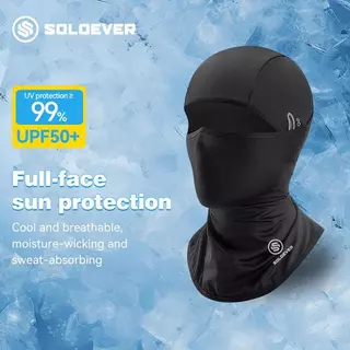 SOLOEVER มาส์กป้องกันแสงแดด สไตล์ดึงลง พร้อมป้องกันแสงแดด UPF50 กันลม เหมาะสำหรับกิจกรรมกลางแจ้ง เหมาะสำหรับออกกำลังกายแ