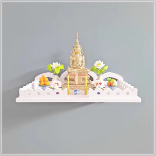 หิ้งพระติดผนัง มีราวกันตก หิ้งพระติดผนังโมเดิร์น หิ้งพระพิฆเนศ แท่นบูชาพระพุทธรูป