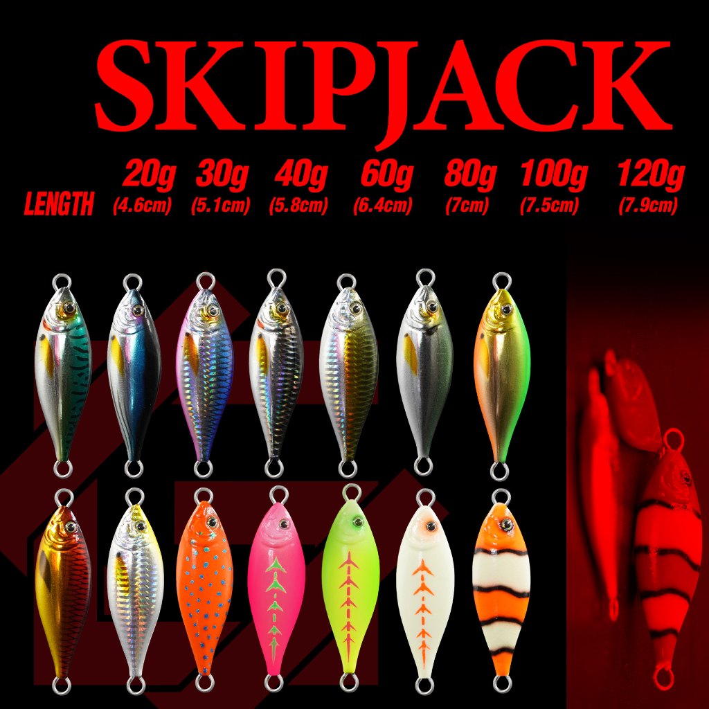 เหยื่อจิ๊ก รุ่น Skipjack น้ำหนัก 20g 30g 40g 60g 80g 100g 120g  กรัม LURES FACTORY UNDERGROUND UG