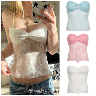 🤩Charming Night🤩เสื้อท่อนบนสั้นสำหรับผู้หญิง เปิดไหล่ เสื้อก…
