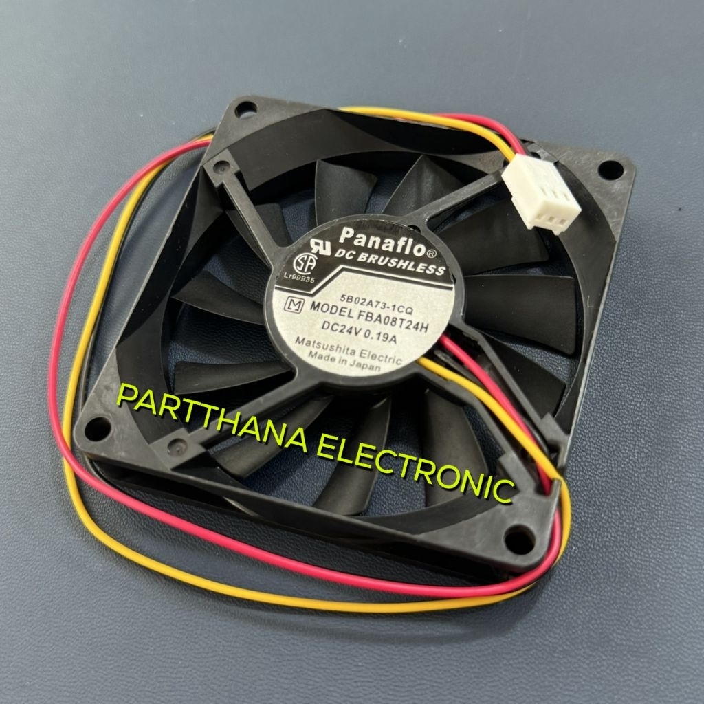 FBA08T24H พัดลม 80x80x15mm 24VDC 0.19A 3 สาย บูธ พร้อมส่งในไทย🚛🚛