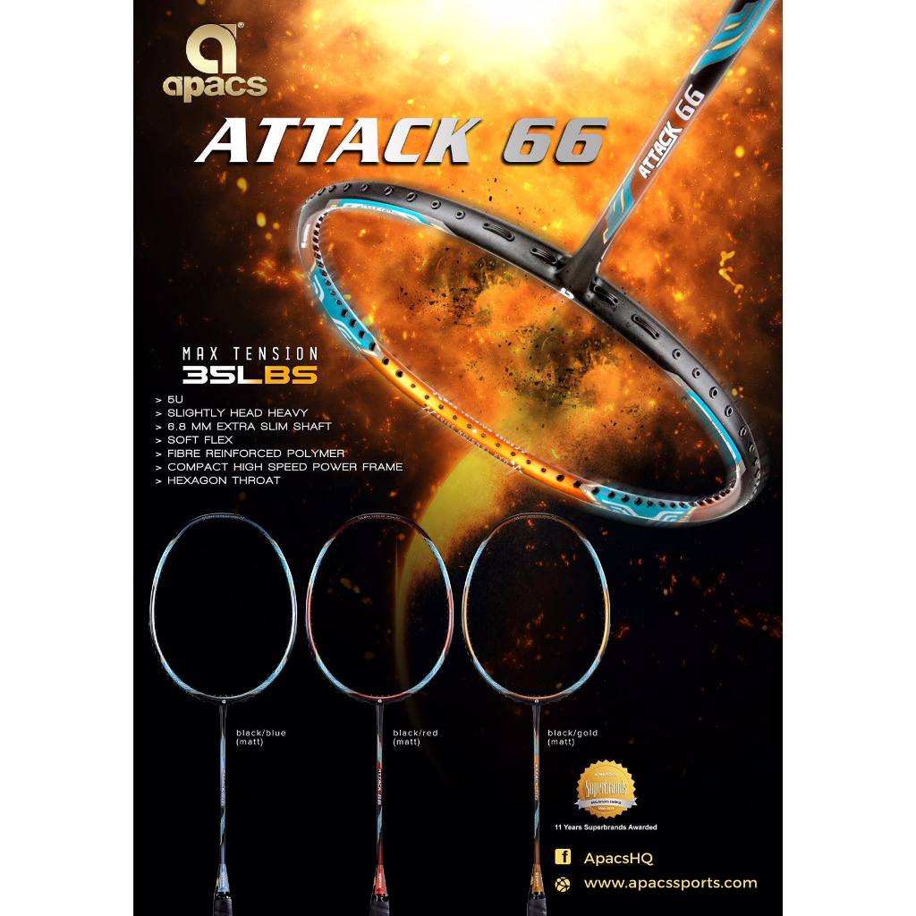 ไม้แบดมินตัน APACS ATTACK 66