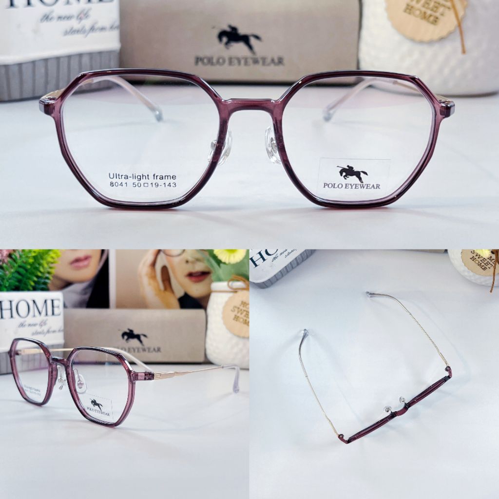 กรอบแว่นตา ผู้หญิง เบา TITANIUM 31026 8041 พร้อมเลนส์ ตัดแว่น สายตาสั้น ยาว แว่นกรองแสง บลูบล็อก ออโต้ ตัดตามสายตา - รูปที่ 4