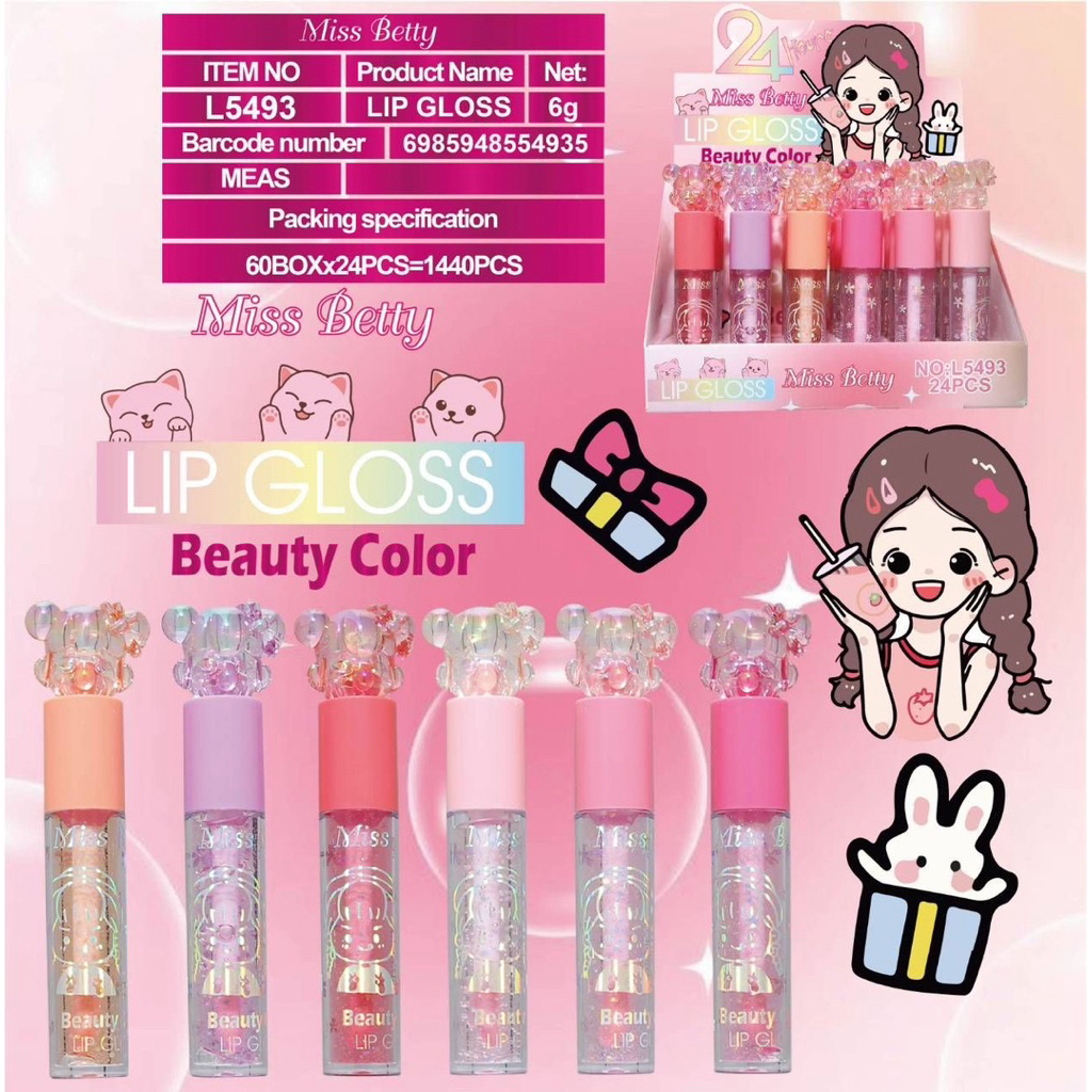 ทินต์ ลิปกลอสใสลายน่ารักคละ 24 แท่ง - รูปที่ 4