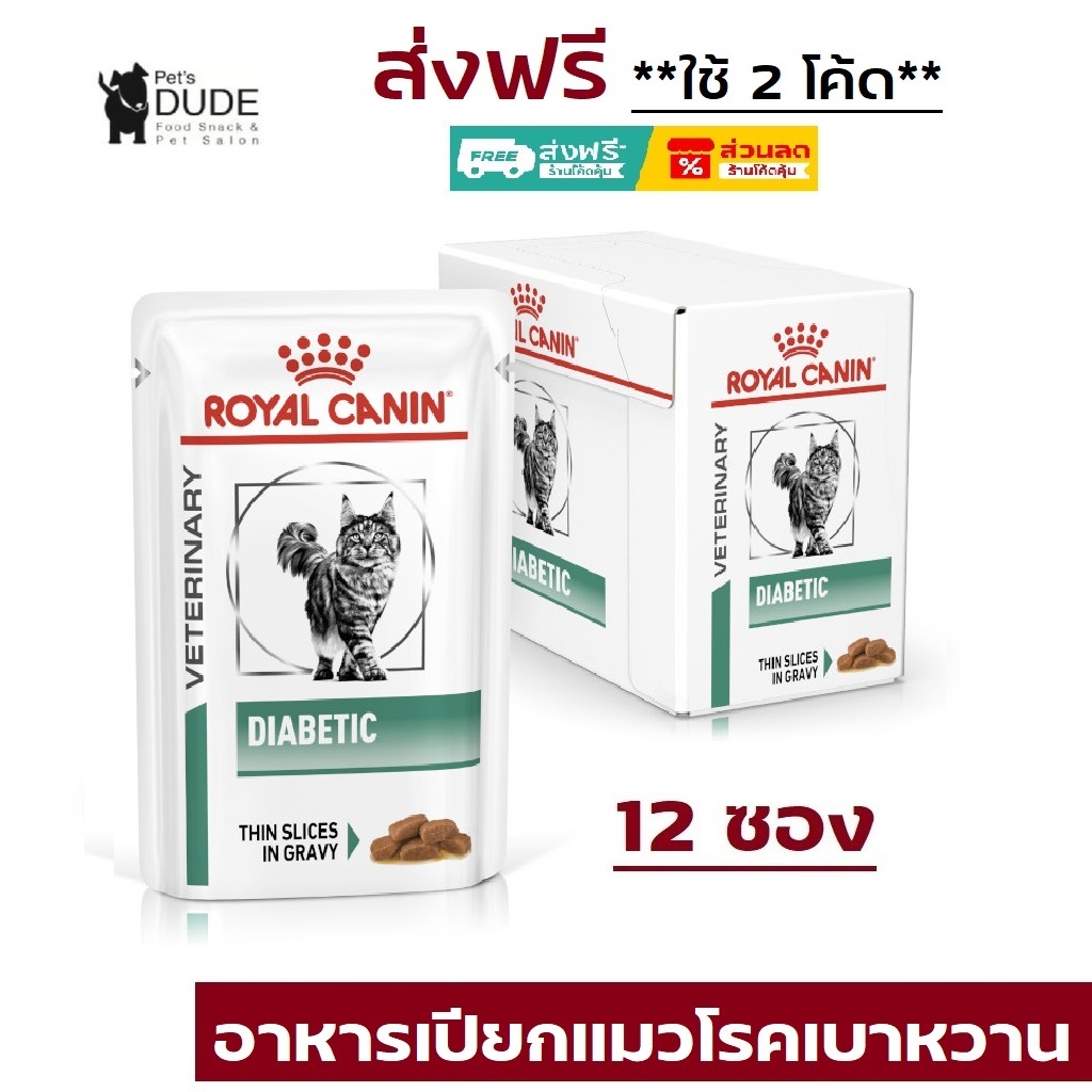 Royal Canin Diabetic Cat Pouch อาหารแมวเบาหวาน แบบเปียก ขนาด 85 กรัม