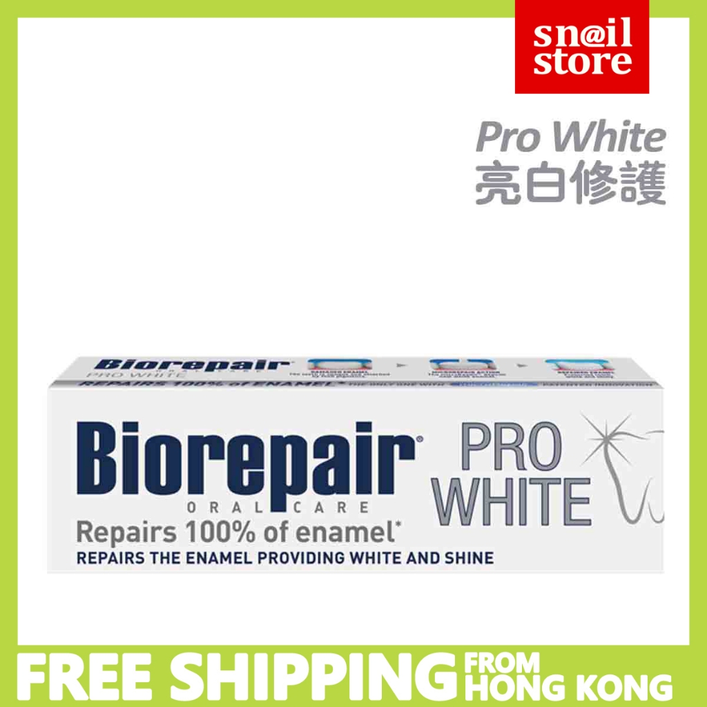 Biorepair Pro White Toothpaste 75ml repair enamel·white & shine