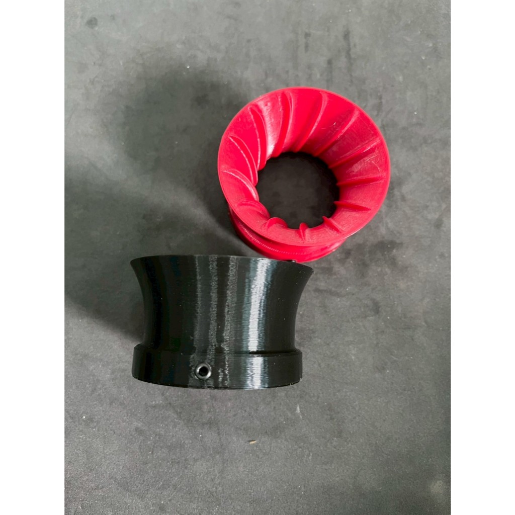 ปากแตรงาน3D รีดเกลียว วัสดุPLA ใส่เรือนCRF250/CBR250 ยาวเริ่มต้น40-80MM.