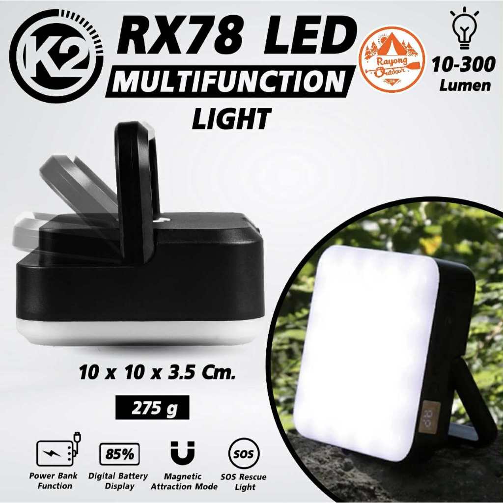 ไฟ K2 RX78 LED Multifunction Light ไฟLEDพกพา โคมไฟ 8000 mAh