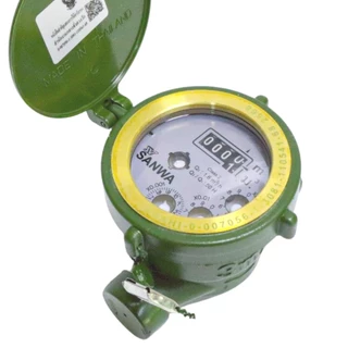 SANWA มิเตอร์น้ำ 1/2" (4 หุน) SV15 R 50 ทองเหลือง มาตรวัดน้ำ ซันวา ซันว่า Water meter