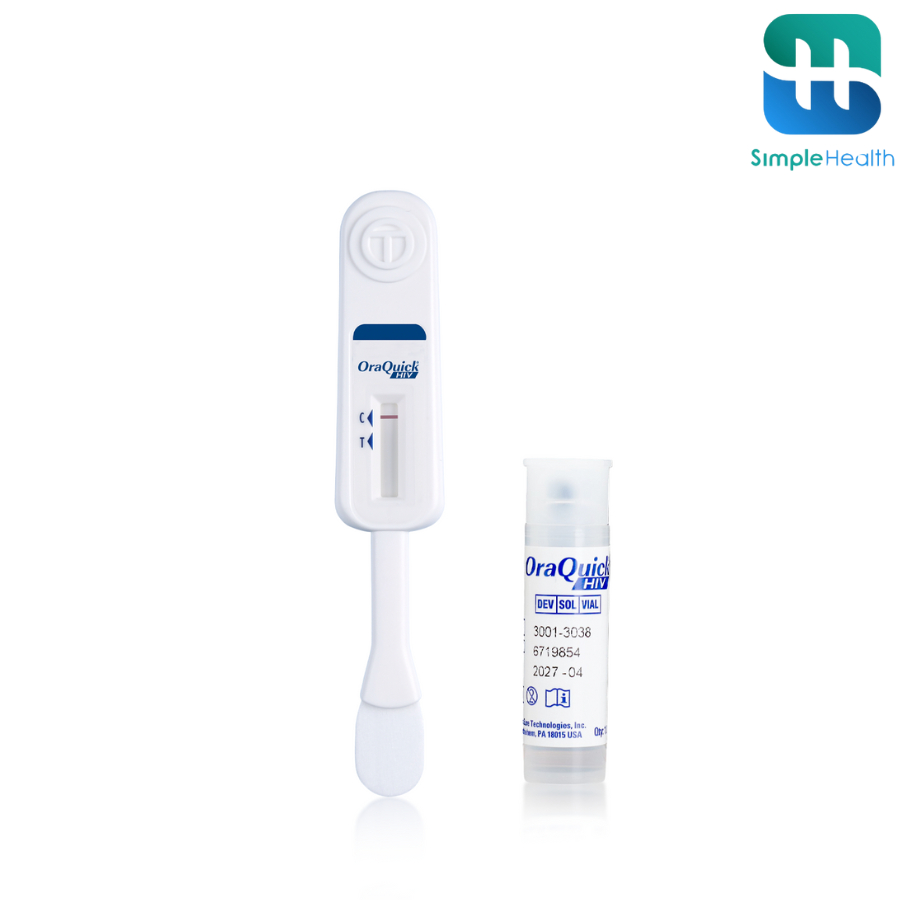 Simple Healthcare ชุดตรวจ HIV แบบน้ำลาย HIV test kit home use ชุดตรวจเบื้องต้น ใช้งานง่าย ได้รับอนุญ