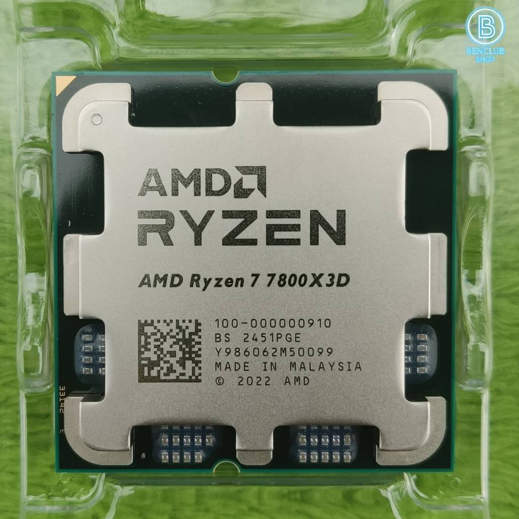 CPU R7 7800x3D 8c/16t Turbo 5.00GHz อุปกรณ์ครบ(แบบถาด) ประกันศูนย์AchieVa 03/28 สินค้ามือสอง