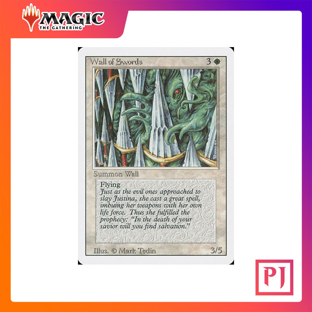 [MTG] Wall of Swords [4TH] [WHITE] [COMMON] [NORMAL] [ENG] (การ์ดเมจิค / Magic the Gathering)