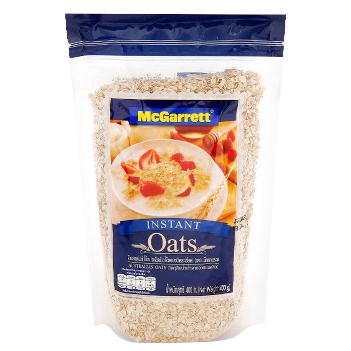 McGarrett Instant Oats 400g ข้าวโอ๊ตสำเร็จรูป สุขภาพดี พร้อมทาน องุ่น ผสมผลไม้ อิ่มนาน อร่อยทุกเช้า