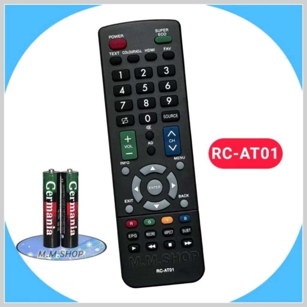 รีโมททีวี LCD/LED รหัส RC-AT01 ใช้สำหรับทีวีรุ่น 32HD513AN , 43HD513AN ,50HD511AN , 32HD511AN , 43HD
