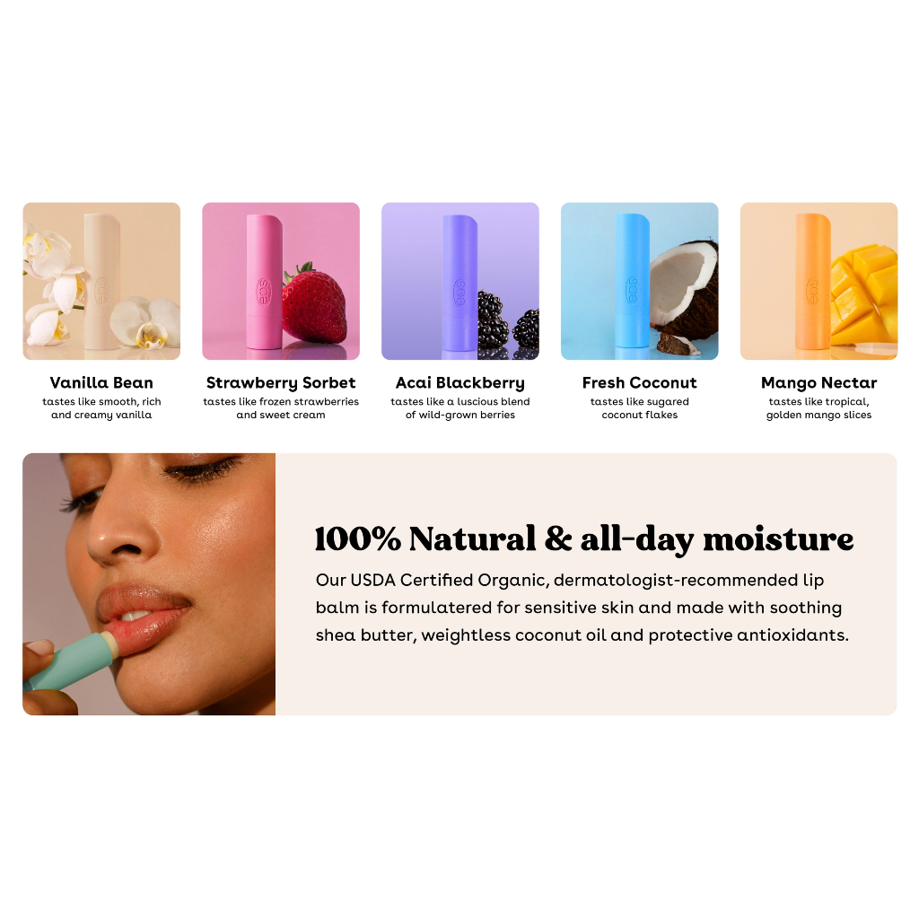 eos Evolution of Smooth 100% Natural Organic Lip Balm ลิปบาล์มจากอเมริกาค่ะ - รูปที่ 2