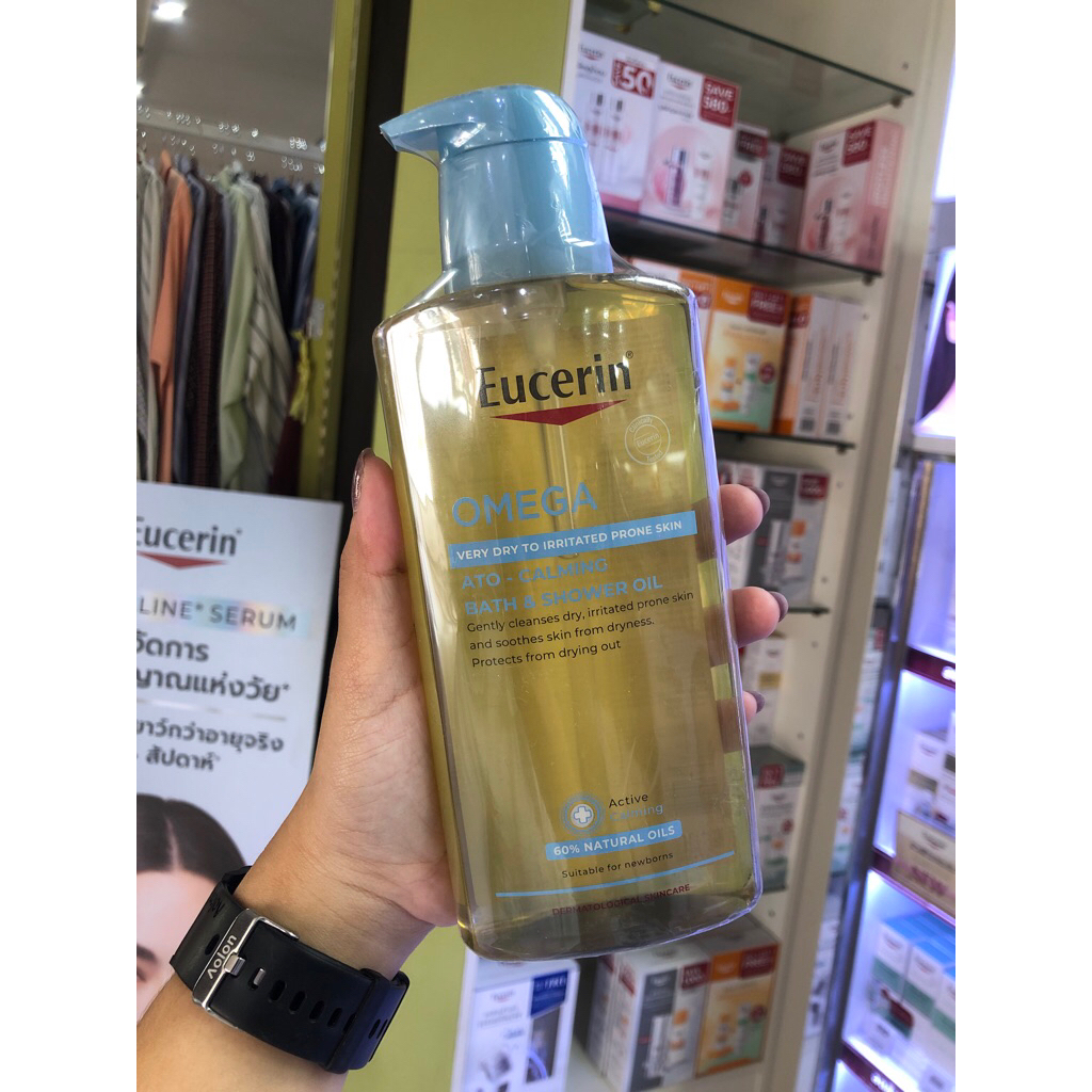 Eucerin OMEGA ATO-CALMING BATH & SHOWER OIL 400 ML ออยล์อาบน้ำสูตรอ่อนโยน