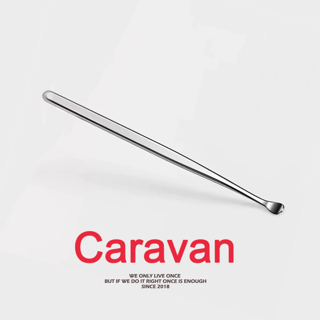 Caravan Crew Earpick ไม้แคะหูสเตนเลสแท้ ที่แคะหู Silver