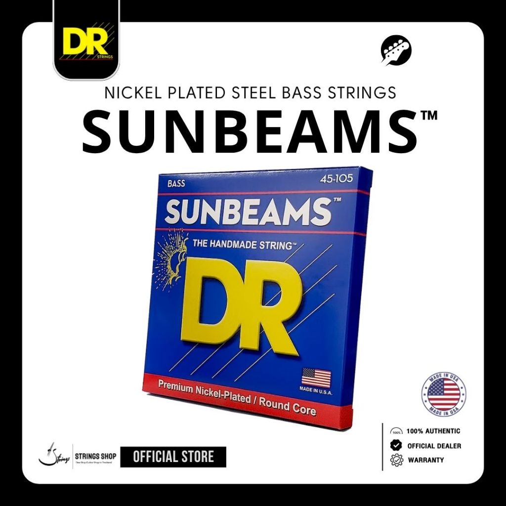 สายเบส Dr Strings Nickel Lo-Rider™ - Nickel Plated Bass Strings