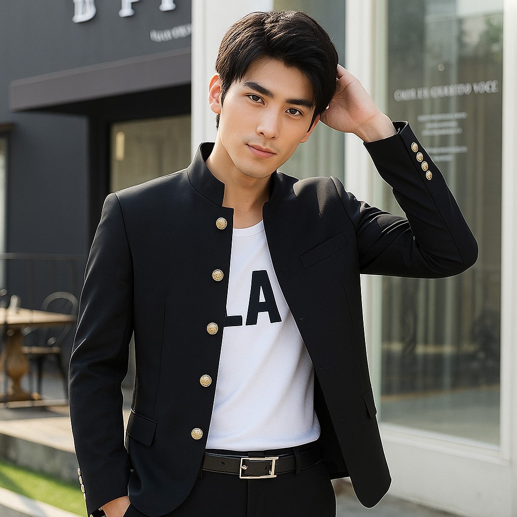 🇹🇭สินค้าอยู่ไทย🇹🇭 🔥 สูทนักเรียนชายญี่ปุ่นกักคุรันสีดำ ชุดซูซูรัน ชุดเกนจิ ชุดทาคิยะเคนจิ ชุดเคนจิ cp120.1