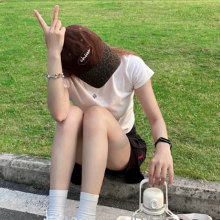 หมวกแก๊ป ใหม่ หมวกเบสบอล ลายเสือดาวสีสองสี หมวกเท่ๆ หมวกแฟชั่น สไตล์สตรีทเกาหลี