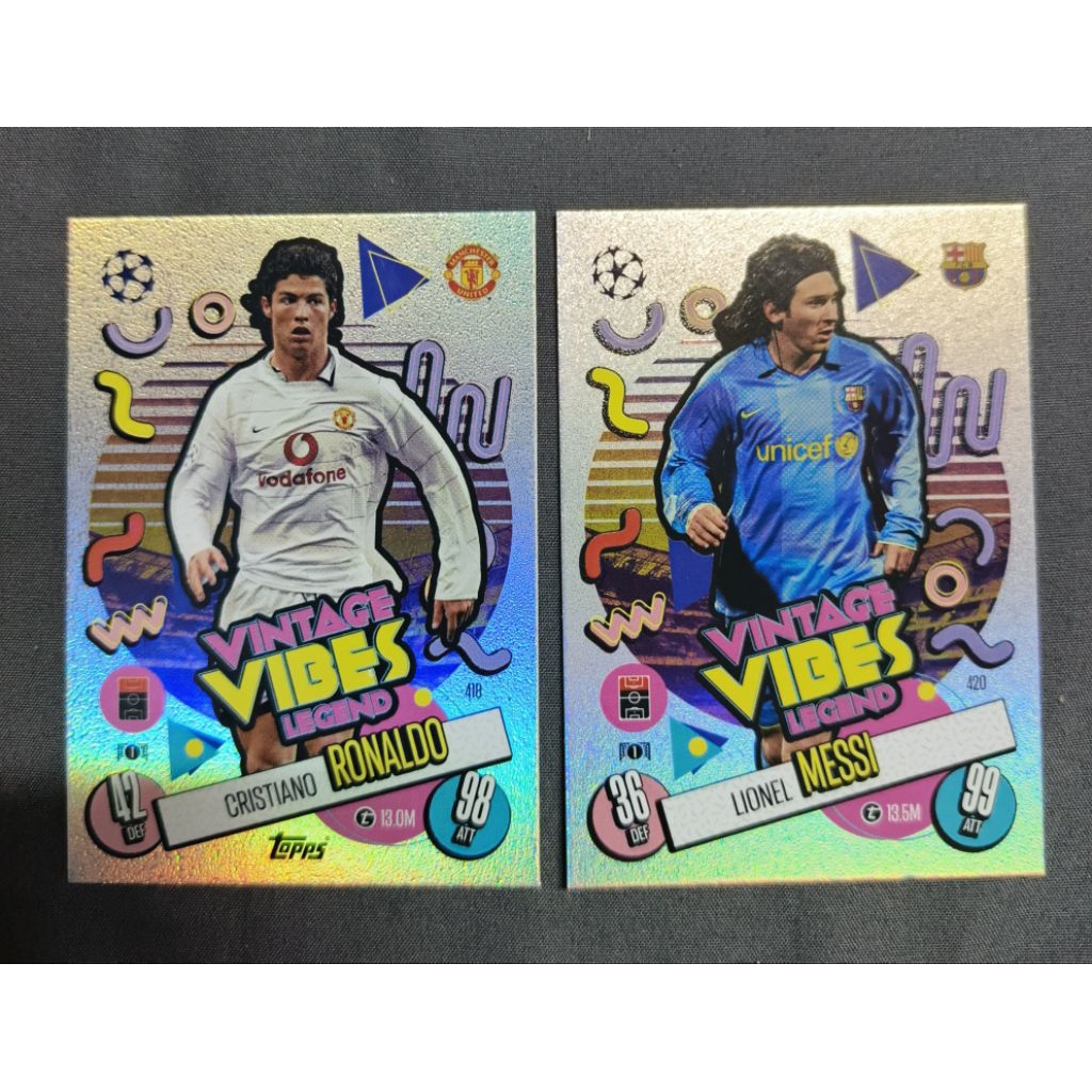 Ronaldo Messi Vintage ลิขสิทธิ์แท้ Topps