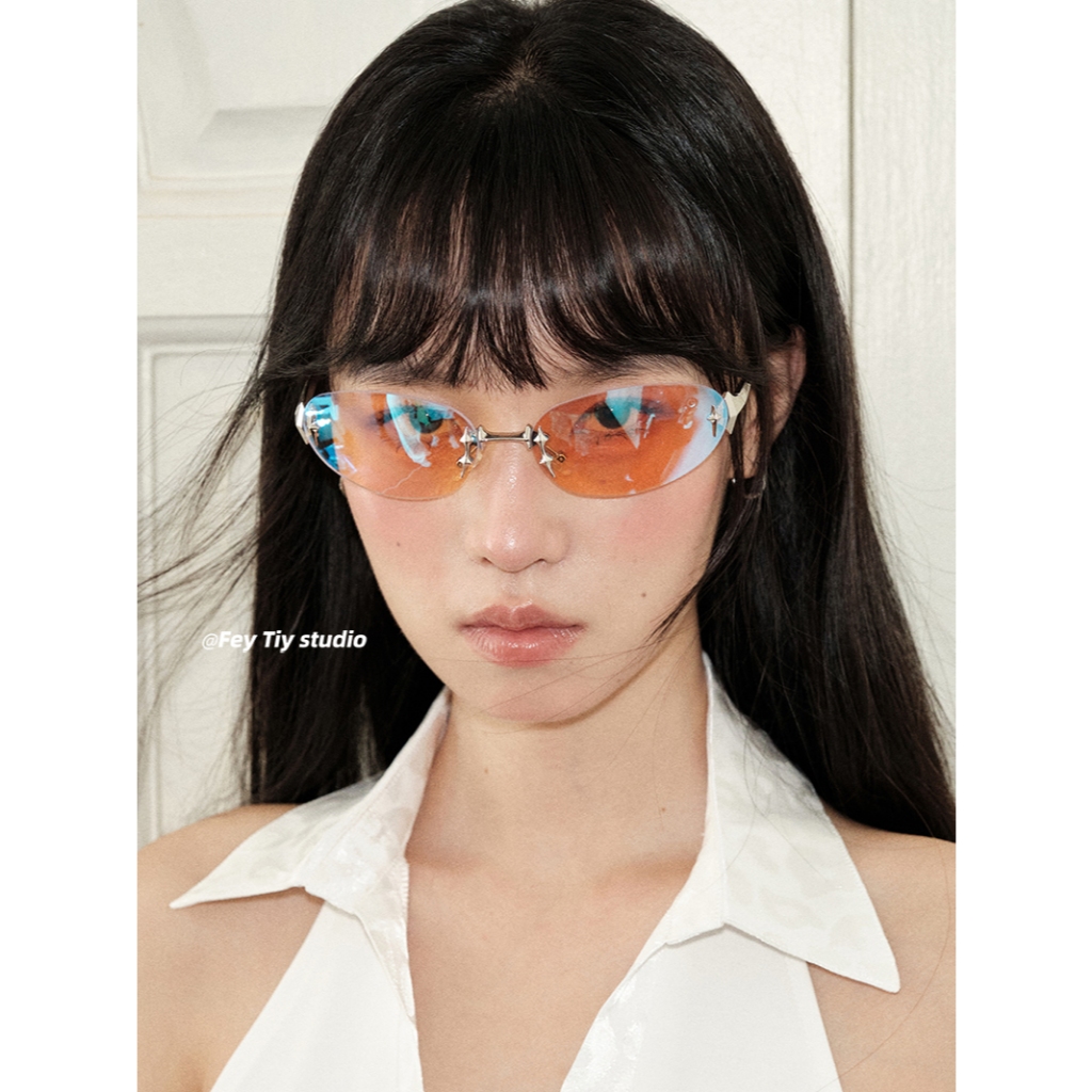 (พร้อมส่ง ไม่ต้องรอพรี) แว่น แว่นกันแดด FEYTIY STUDIO Millennium Oval แว่นไร้กรอบ