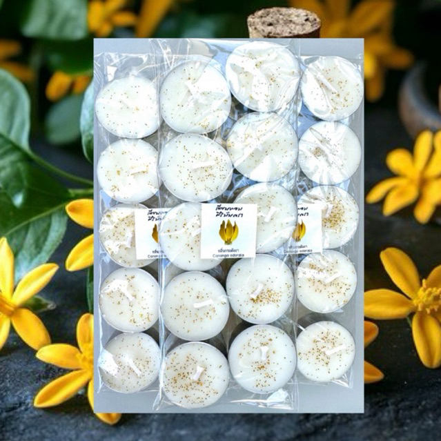 เทียนทีไลท์กลิ่นกระดังงา เทียนหอมกลิ่นกระดังงา  Ylang Ylang candles รูปที่ 3