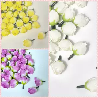หัวดอกมะลิ ดอกไม้ปลอม มะลิผ้า 20/50/100 ชิ้น มะลิตูม