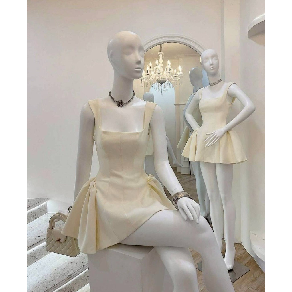 ✨เดรสคอร์เซตทรงหรูสุดพรีเมียม ผ้าบาร์บี้แบบหนาเอวSสุดๆแต่งฟูดันทรงสวย - รูปที่ 7