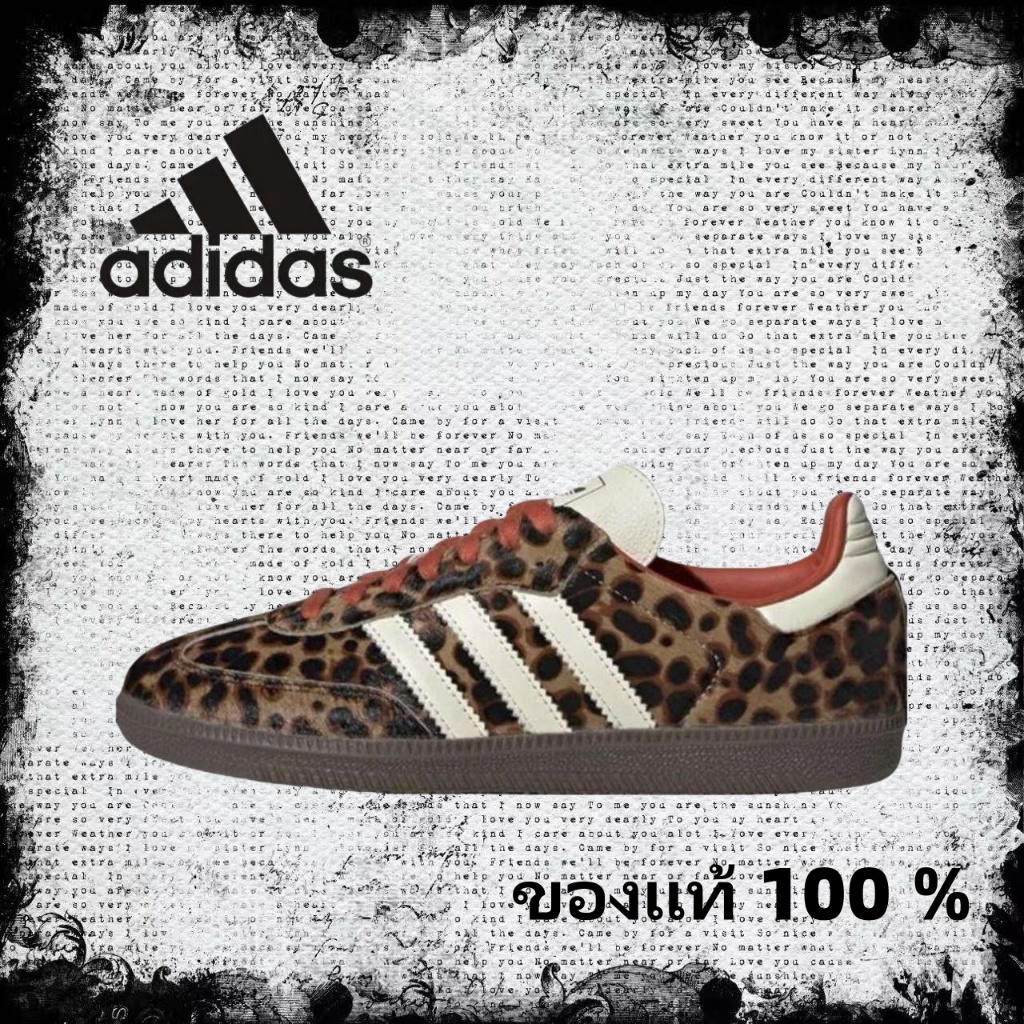 🍒 (ของแท้ 100 % ) adidas originals Samba OG JI2734 เทา/แดง/ขาว/แดง