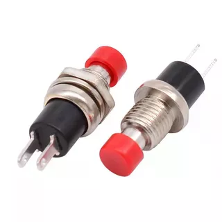 【พร้อมส่ง】สีแดง ดำ 1ชิ้น Push Button Switch สวิทช์ กดติด ปล่อยดับ รุ่น PBS-110 ขนาด 7 มม. Reset Switch (กดติด-ปล่อยดับ)