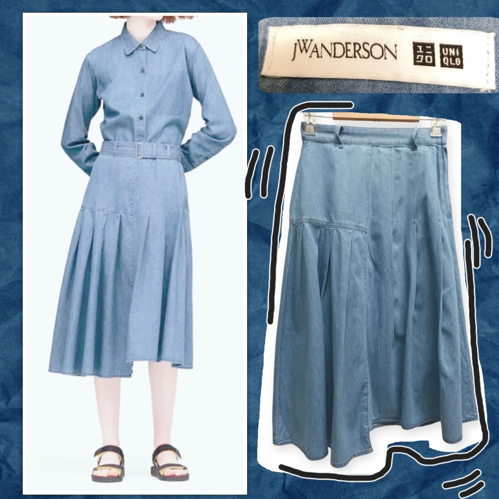 W23🩵J W A N D E R S 0 N × U N I Q L 0 ~ กระโปรงยีนส์