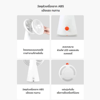 Xiaomi Rechargeable Mini Fan พัดลมเล็ก I พัดลมไร้สายอัจฉริยะแบบ 2 in 1 I แบต 4,000 mAh I พัดลม xiaomi