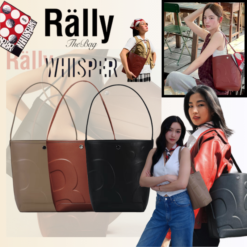🔖(2 วันส่งของ)💯𝗥𝗮𝗹𝗹𝘆 𝗧𝗵𝗲 𝗕𝗮𝗴 Whisper มีให้เลือก 3 สี Rally Movement bag Bucket Bag กระเป๋าโท้ กระเป๋าหนัง #rallycitytote