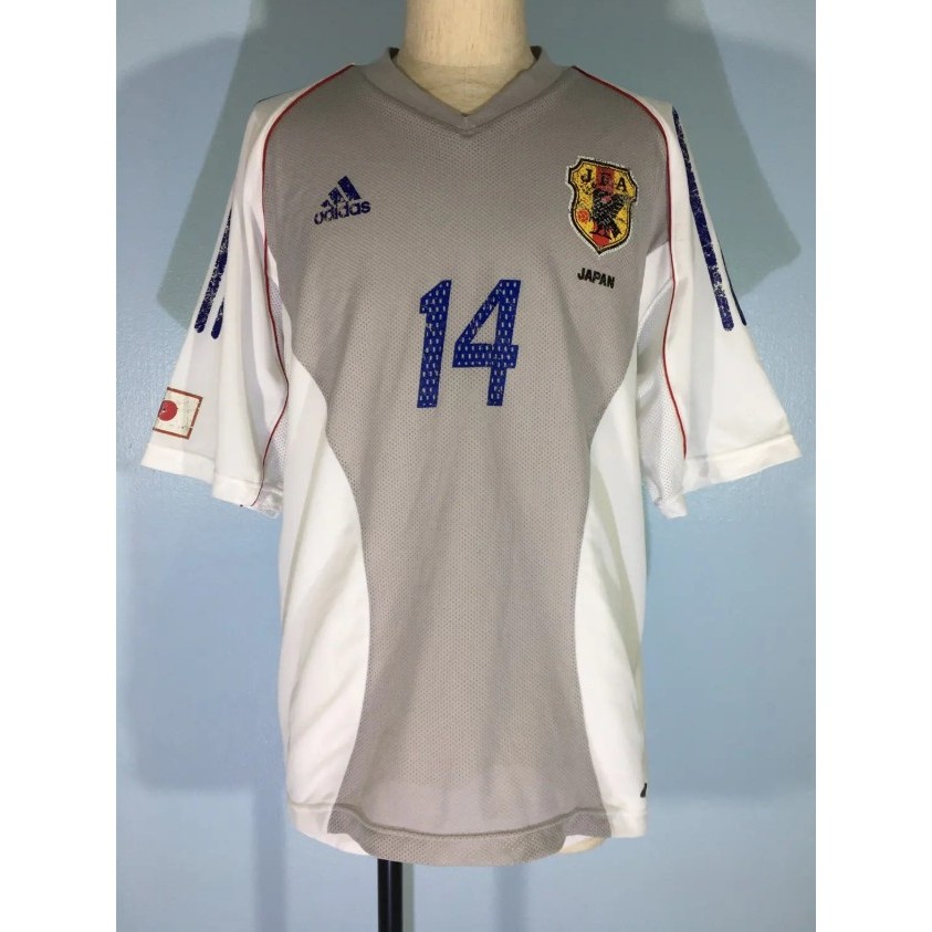 ADIDAS JAPAN 2002 PLAYER WORLD CUP JERSEY SHIRT L เสื้อบอลวินเทจ ทีมชาติญี่ปุ่น polyester แขนสั้น สอ