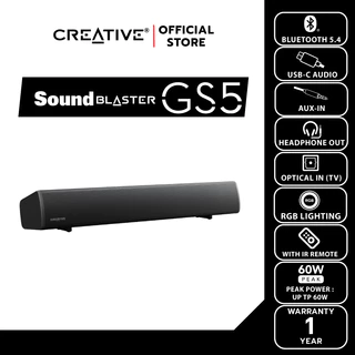 CREATIVE SPEAKER Sound Blaster GS5 ลำโพงเกมมิ่งซาวด์บาร์พร้อมไฟ RGB พลังเสียง SuperWide™ technology