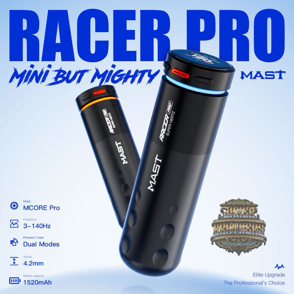 เครื่องสักไร้สาย MAST Racer Pro รุ่นใหม่ล่าสุด