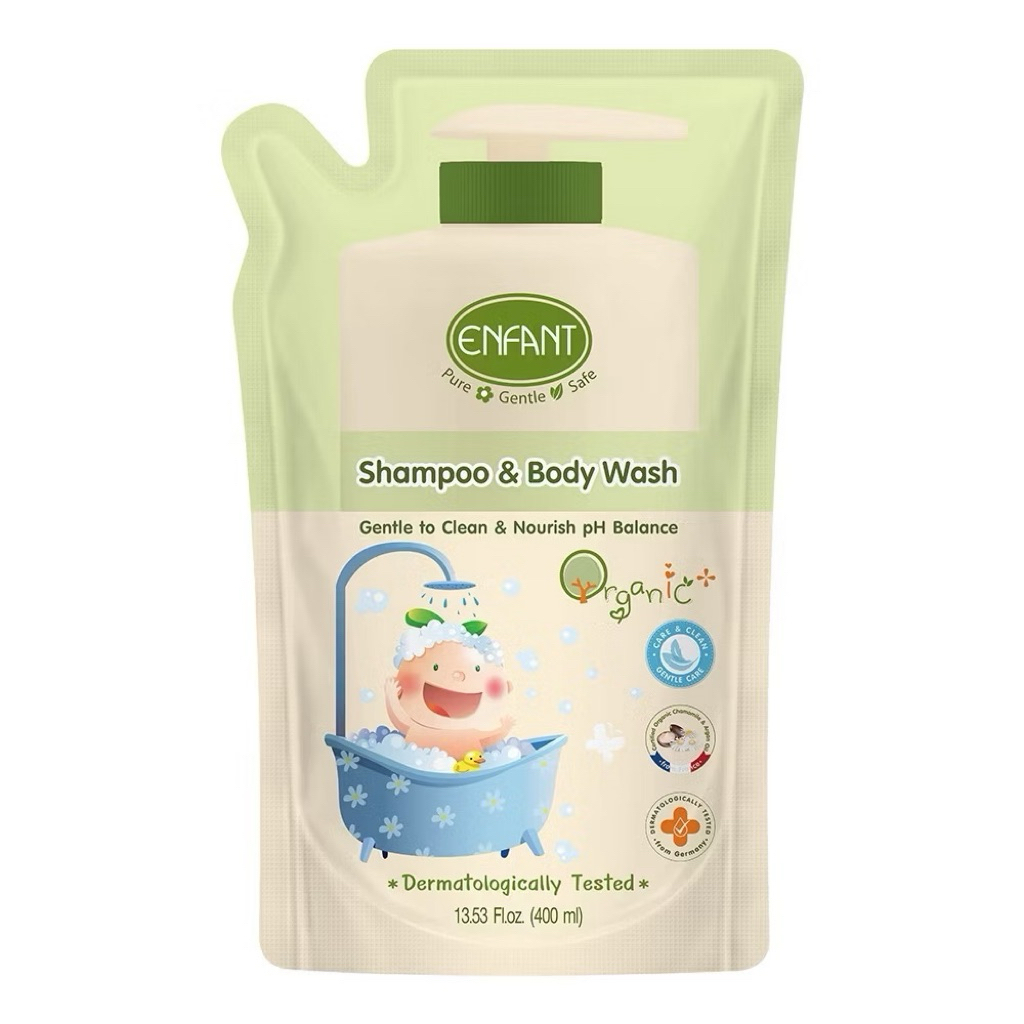 Enfant (อองฟองต์) แชมพูและครีมอาบน้ำ ORGANIC SHAMPOO & BODYWASH
