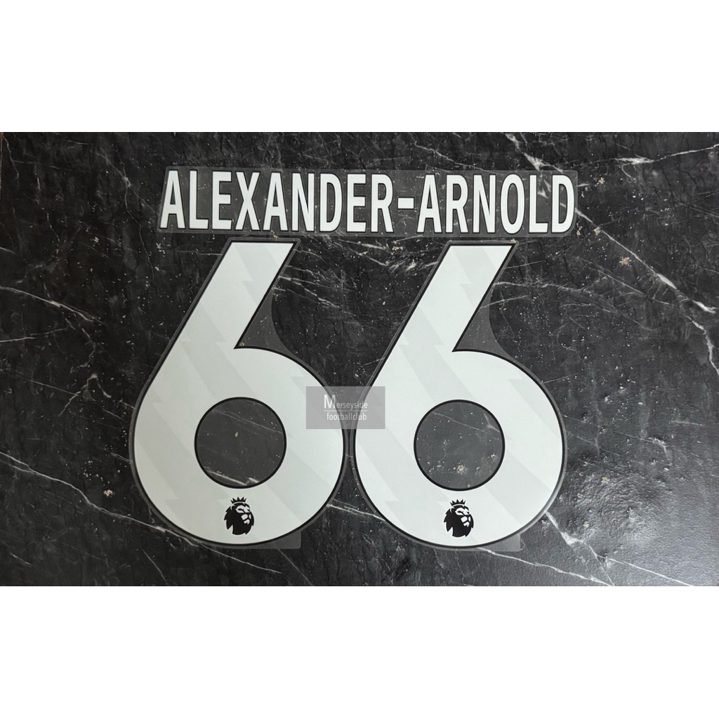 ชื่อเบอร์ ALEXANDER-ARNOLD ของแท้ Font Premier league ปีสุดท้ายกับลิเวอร์พูล