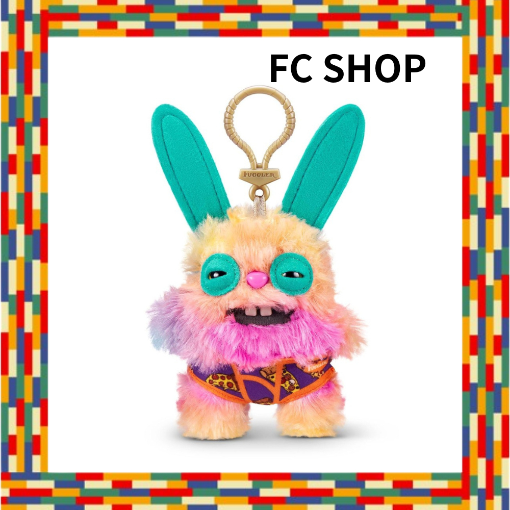 Fuggler Keyring Budgie Series Rabid Rabbit - Multi Rabid Rabbit Multi Keychain 15705H Authentic