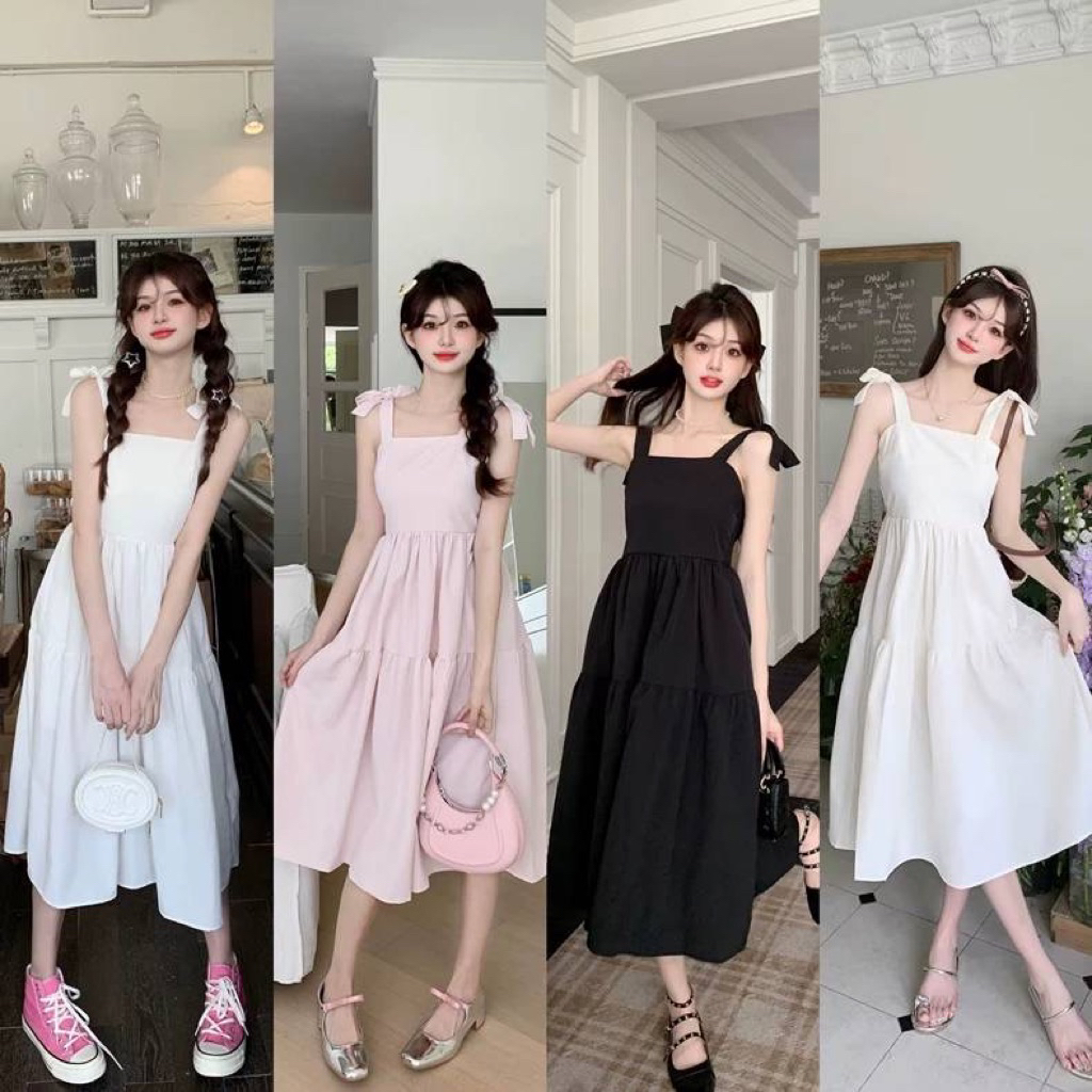 LILY งานป้าย งานนำเข้า เดรสคุณหนู เรียบหรูดูแพง ผ้าทิ้งตัวใส่สวย ดีเทลน่ารัก เดรสใส่เที่ยว/ใส่ทำงาน/ใส่ออกงานได้เลยค่า