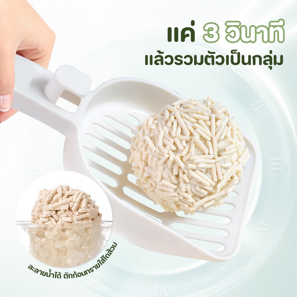 👑The best-selling Tofu cat litter👑🐱 ทรายแมวเต้าหู้ 6L| ดับกลิ่นขั้นเทพ💨 เททิ้งโถส้วม/ฝุ่นน้อย/จับก้อนเร็ว | โปรฯเด็ด! - รูปที่ 5