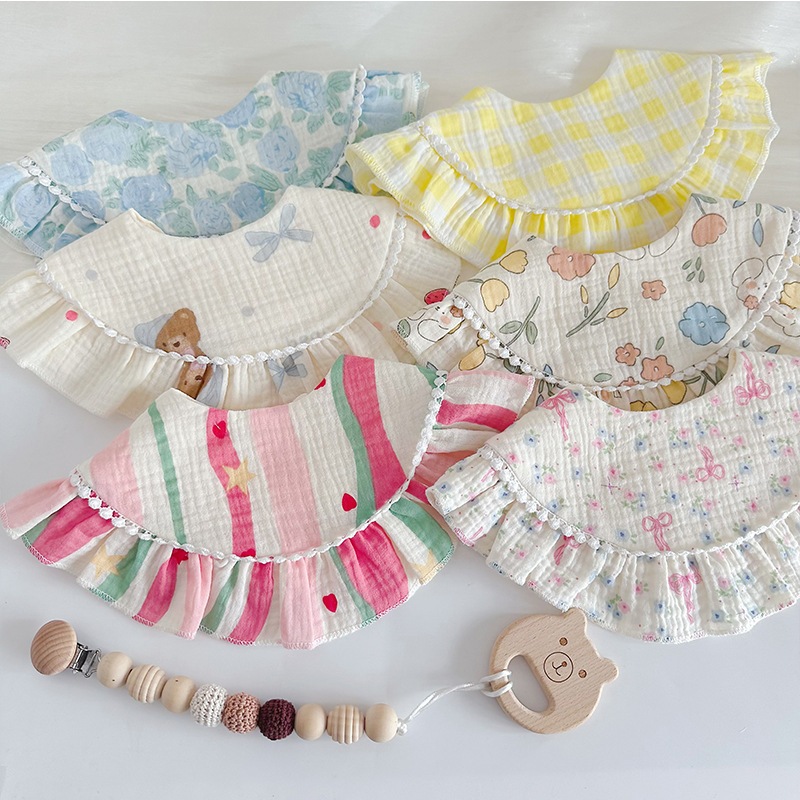 ผ้ากันเปื้อนเด็ก ผ้าซับน้ำลายเด็ก ลายปัก ลายสกรีน รุ่นกันน้ำ GZPRINCESS